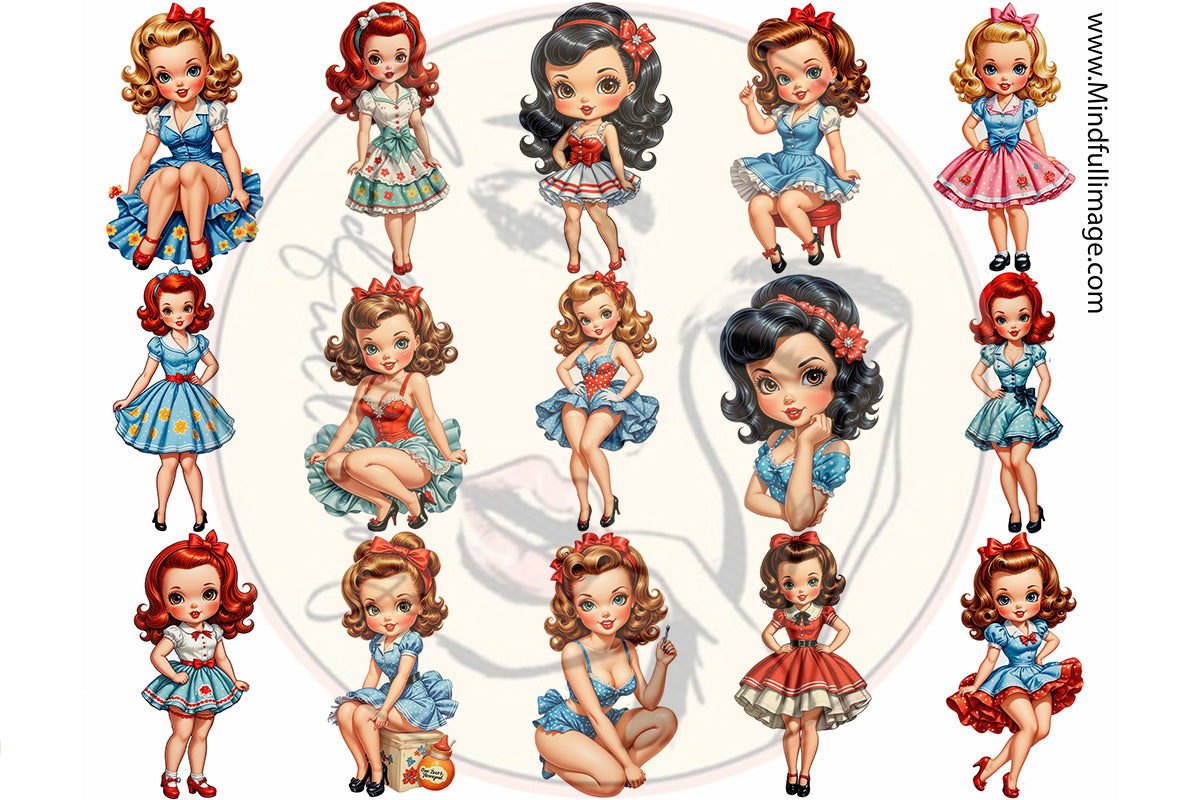 Pin Up Cutesy Babies Fussy Cuts