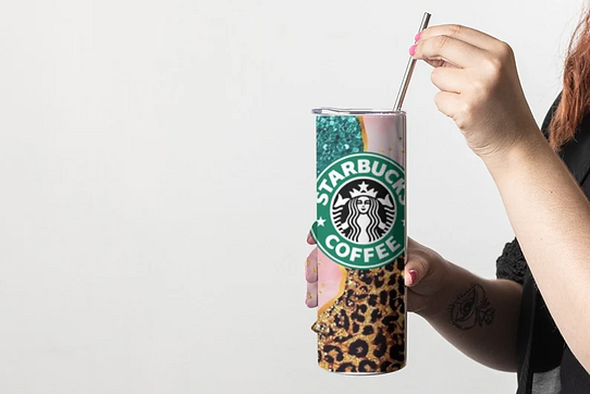 Starbucks graphic leopard print 20 oz tumbler