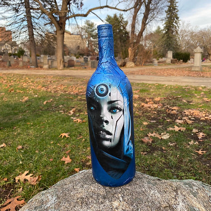 “Blue Space” Creative Handmade Bottle Art