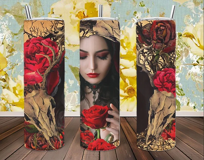 Roses beautiful face 20 oz tumbler
