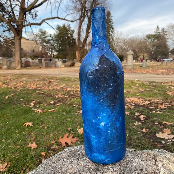 “Blue Space” Creative Handmade Bottle Art